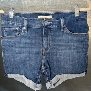 Levi's Dark Blue Denim Shorts